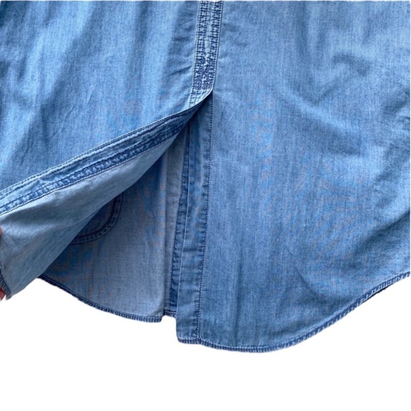 ANTHROPOLOGIE HOLDING HORSES Lightweight Chambray Hooded Jacket Size Small - Picture 6 of 12